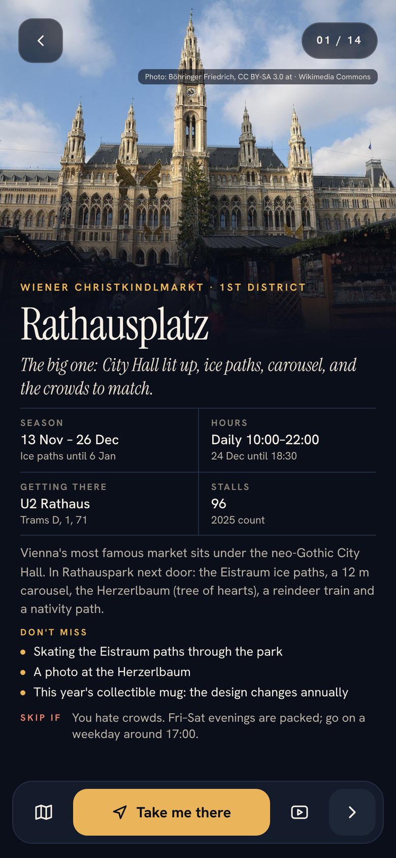 Guide page: Rathausplatz market verdict